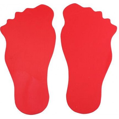 Feet značka na podlahu červená