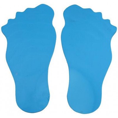 Feet značka na podlahu modrá